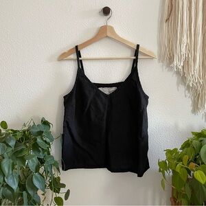 notPERFECTLINEN // Sorrento Top // Black